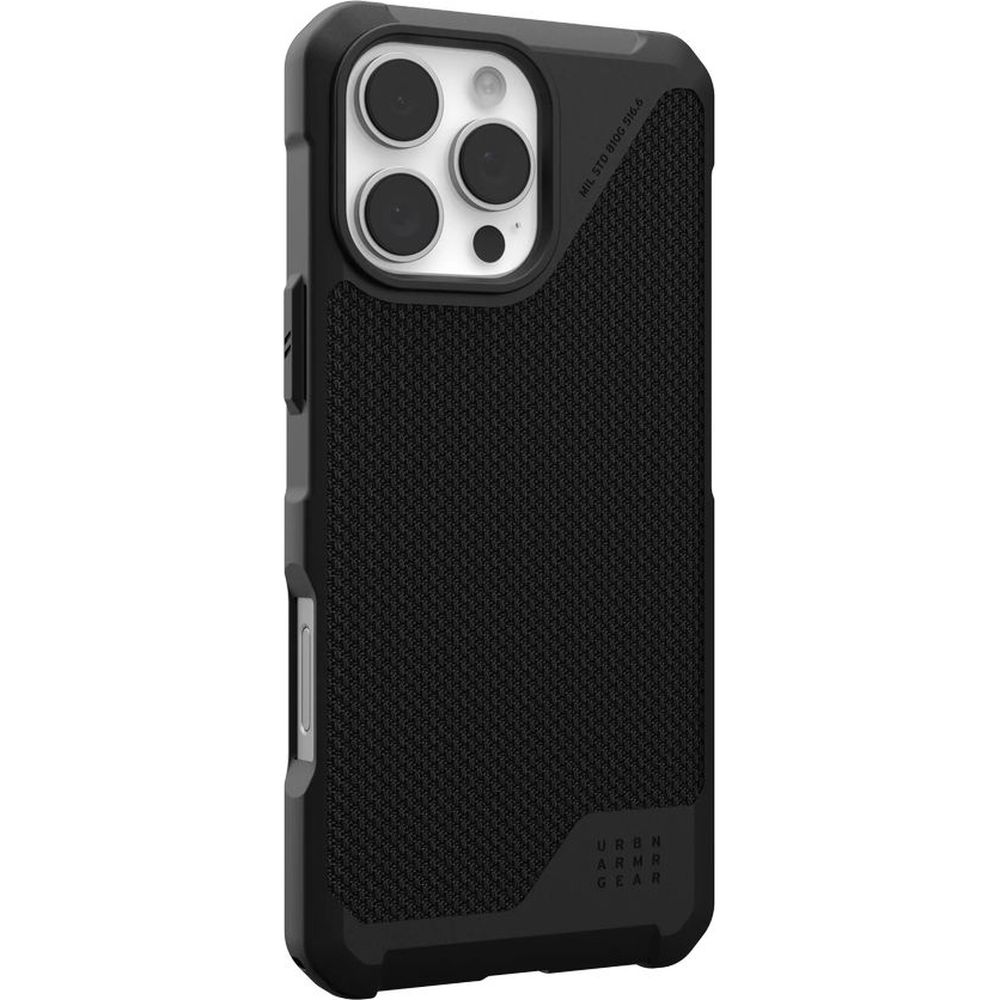 Etui pancerne Urban Armor Gear Metropolis LT Kevlar MagSafe do Apple iPhone 16 Pro Max, czarne z kevlarem